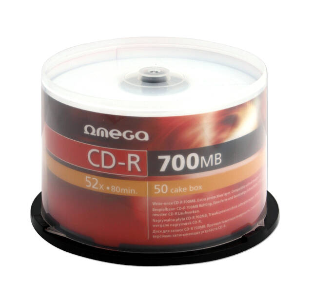 CD-R 700MB 52X CAKE 50/1 56352 OMEGA