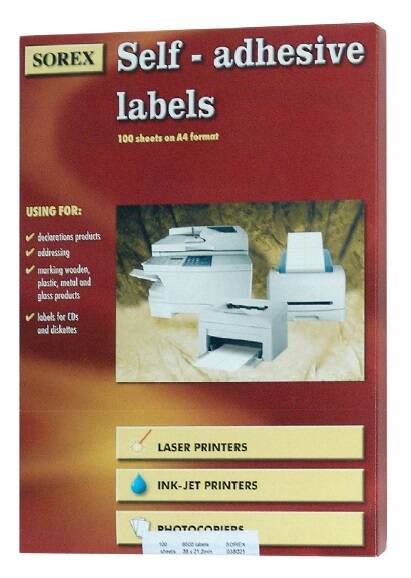 ETIKETE KOMPJ.A4 25,4X10 REFUZA 1000/1 SOR.