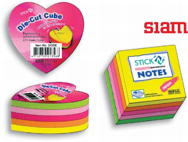 BLOK KOCKA SAMOLJ.64X67 SRCE 1009C 250 LISTA NEON BOJE SIAM