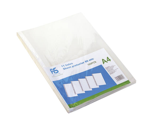 FASCIKLA PVC UR 80MIC A4 305X235MM 100/1 AS OFFICE