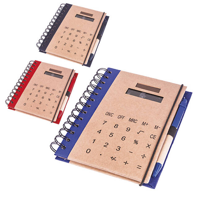 Rokovnik A5 eko + kalkulator + olovka kemijska