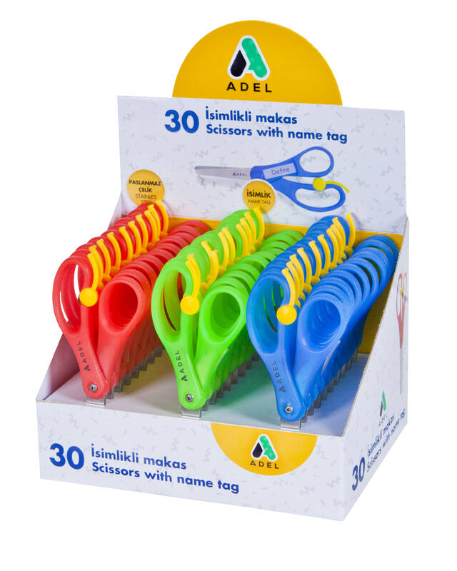 ŠKARE ŠKOLSKE 13CM (SA ETIKETOM ZA IME) 4012145831 ADEL.