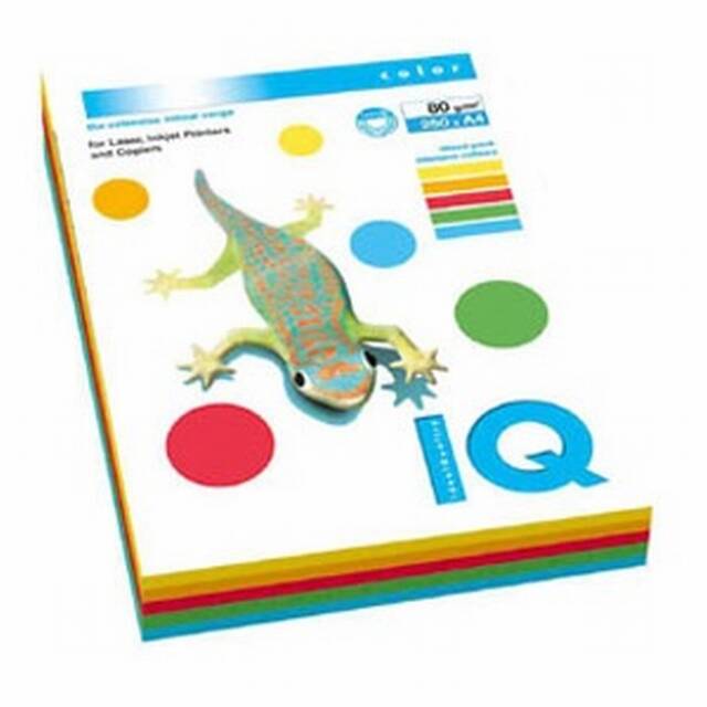 PAPIR C.A4 IQ COLOR 250/1 80GR (5 INTENZ.BOJA PO 50 LISTA)  9003974407579