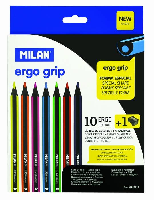 BOJICE SUHE+ŠILJILO 10/1 ERGO GRIP 07229110 MILAN