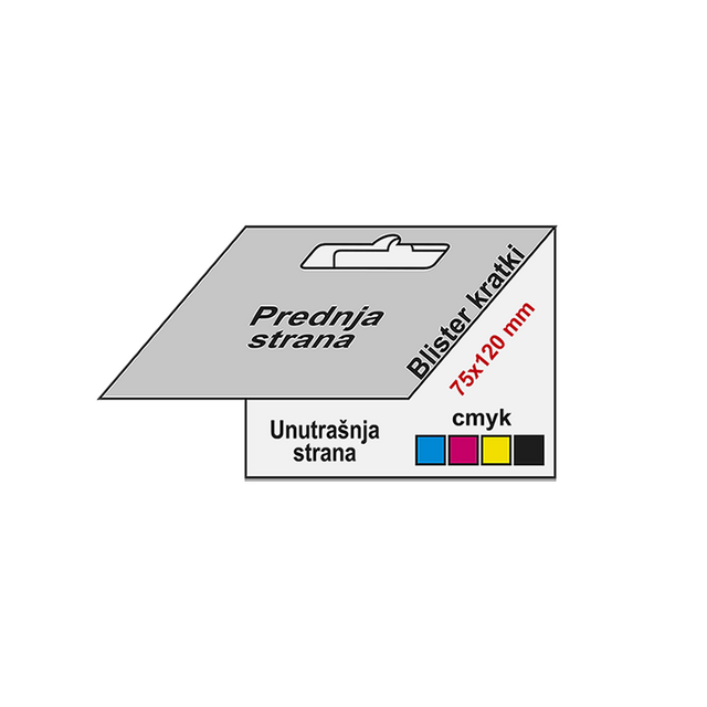 Blister kratki 75x120 mm