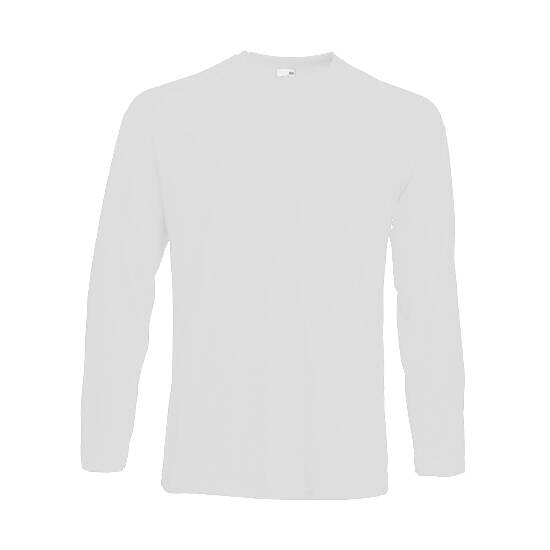 Majica muška, dugi rukav Valueweight (bijela) 160 gr