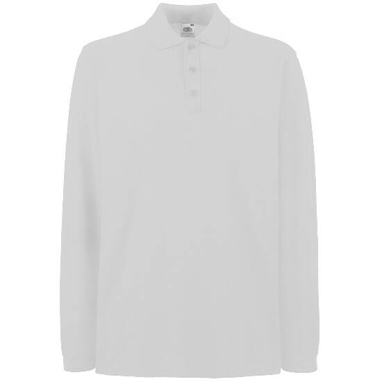 Majica muška, dugi rukav, Premium polo (bijela) 170 gr