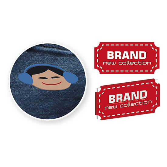 Etikete za garderobu od PVC materijala - po narudžbi i dizajnu kupca